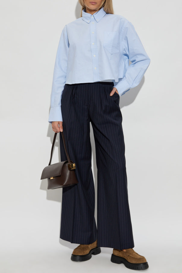 Ami Alexandre Mattiussi light blue Oversize shirt with pocket 2