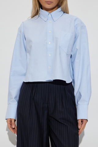 Ami Alexandre Mattiussi light blue Oversize shirt with pocket 3