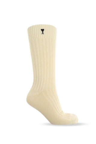 Ami Alexandre Mattiussi cream Three-pack of socks with embroidered logo 2