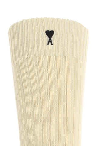 Ami Alexandre Mattiussi cream Three-pack of socks with embroidered logo 3
