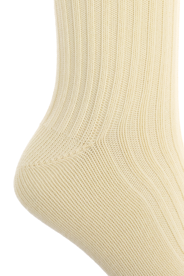 Ami Alexandre Mattiussi cream Three-pack of socks with embroidered logo 5