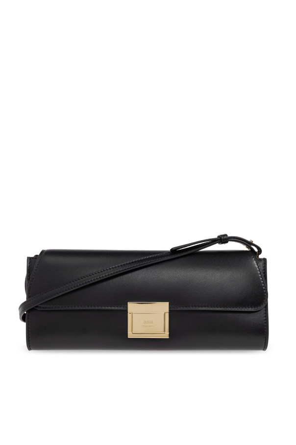 Ami Alexandre Mattiussi BLACK Leather shoulder bag 1