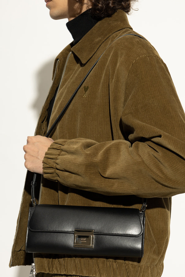 Ami Alexandre Mattiussi BLACK Leather shoulder bag 3