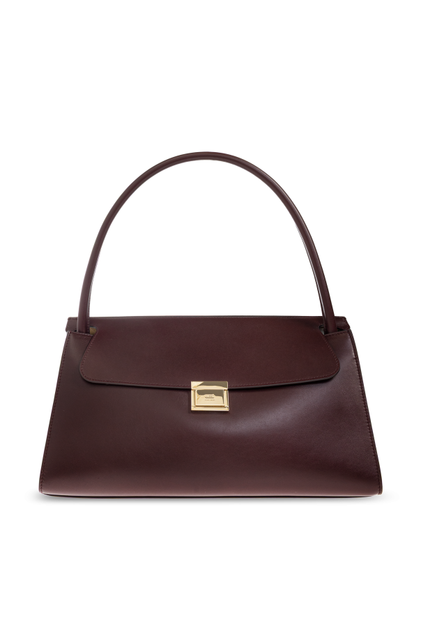 Ami Alexandre Mattiussi BURGUNDY Leather shoulder bag 1