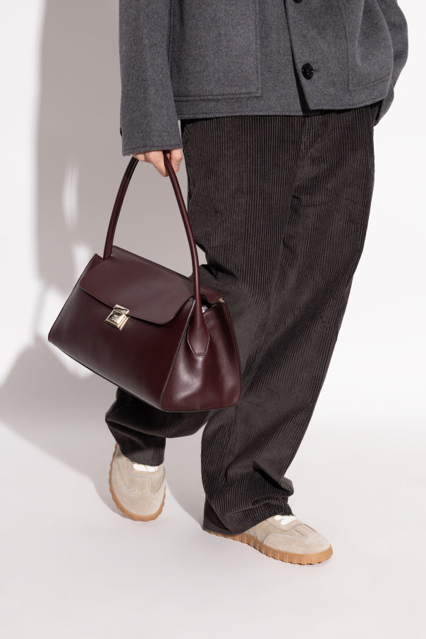 Ami Alexandre Mattiussi BURGUNDY Leather shoulder bag 3