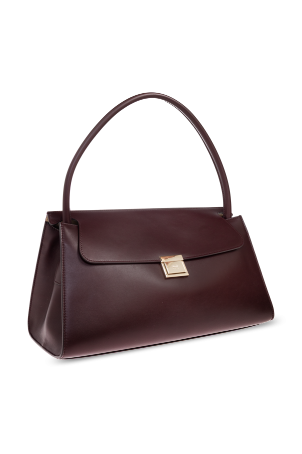 Ami Alexandre Mattiussi BURGUNDY Leather shoulder bag 5