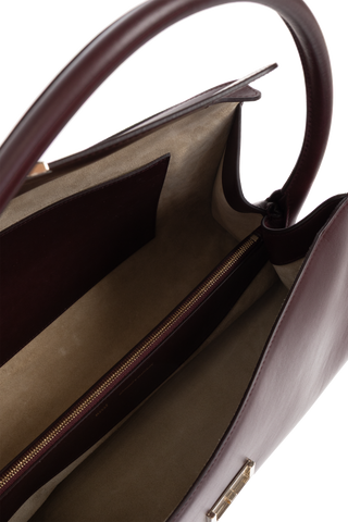 Ami Alexandre Mattiussi BURGUNDY Leather shoulder bag 6