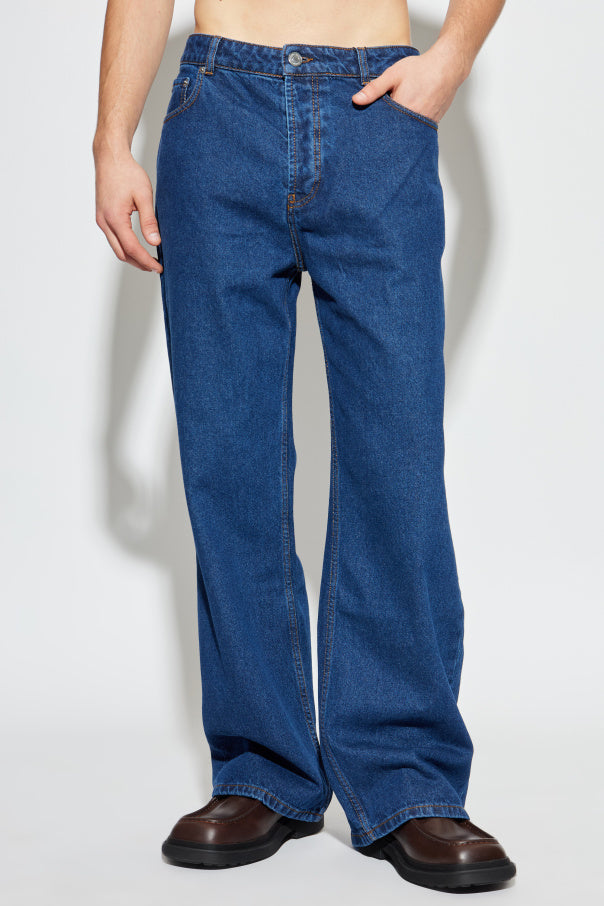 Ami Alexandre Mattiussi NAVY BLUE Straight-leg jeans 3