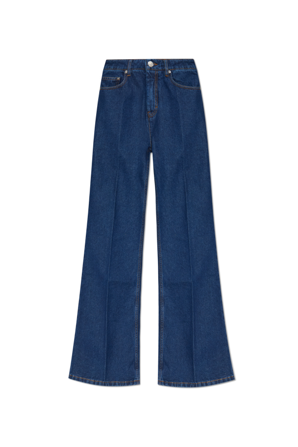 Ami Alexandre Mattiussi NAVY BLUE Flared leg jeans 1