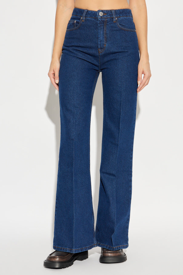 Ami Alexandre Mattiussi NAVY BLUE Flared leg jeans 3