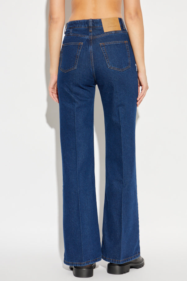 Ami Alexandre Mattiussi NAVY BLUE Flared leg jeans 4