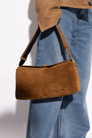Ami Alexandre Mattiussi BROWN Suede shoulder bag 2
