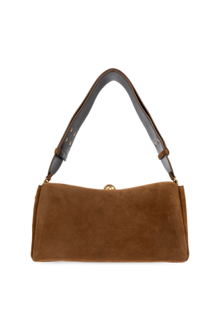 Ami Alexandre Mattiussi BROWN Suede shoulder bag 4