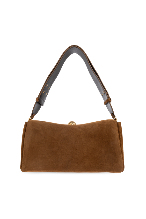 Ami Alexandre Mattiussi BROWN Suede shoulder bag 4