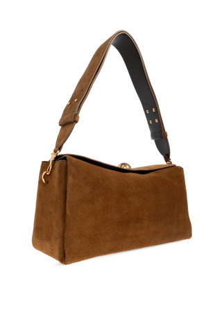 Ami Alexandre Mattiussi BROWN Suede shoulder bag 5