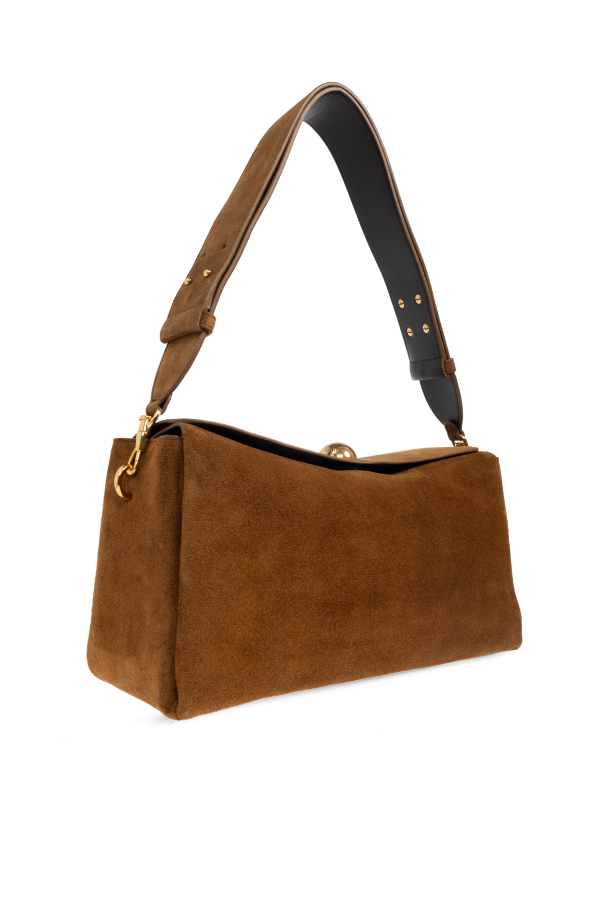 Ami Alexandre Mattiussi BROWN Suede shoulder bag 5
