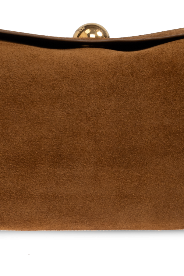 Ami Alexandre Mattiussi BROWN Suede shoulder bag 7