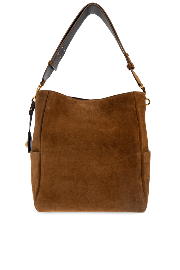 Ami Alexandre Mattiussi BROWN Suede shopper bag 1