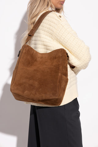 Ami Alexandre Mattiussi BROWN Suede shopper bag 2