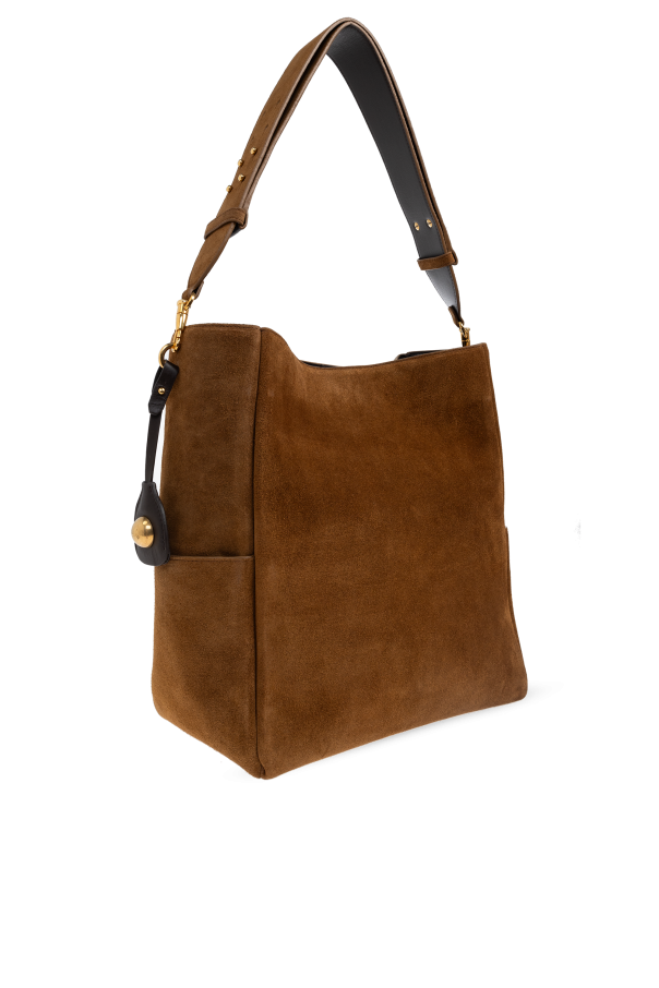 Ami Alexandre Mattiussi BROWN Suede shopper bag 5