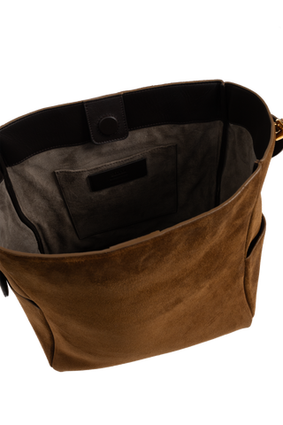 Ami Alexandre Mattiussi BROWN Suede shopper bag 6