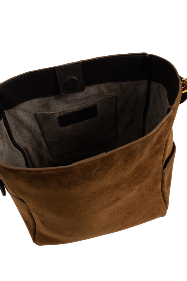 Ami Alexandre Mattiussi BROWN Suede shopper bag 6