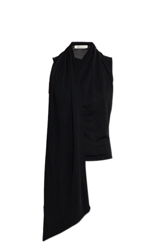 Ami Alexandre Mattiussi BLACK Top with decorative tab 1