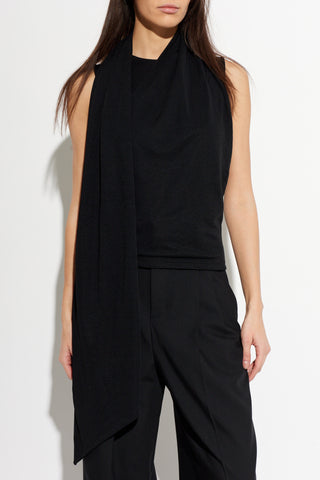 Ami Alexandre Mattiussi BLACK Top with decorative tab 3