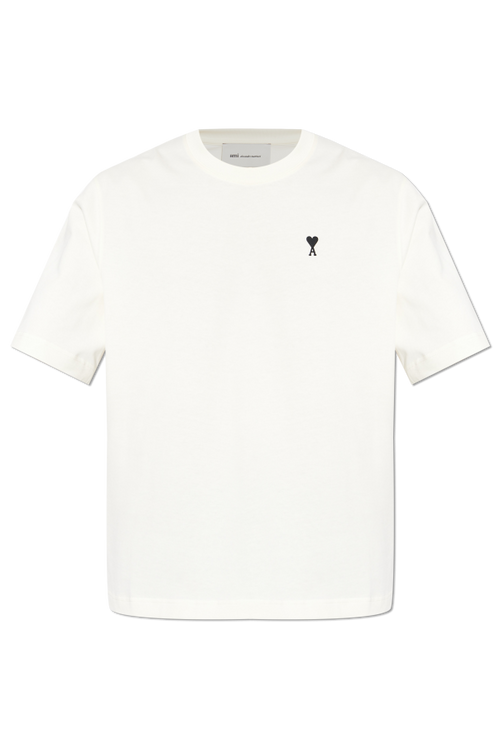 Ami Alexandre Mattiussi cream T-shirt with print 1
