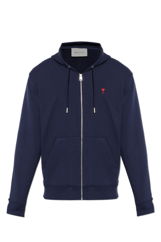 Ami Alexandre Mattiussi NAVY BLUE Sweatshirt with embroidered logo 1