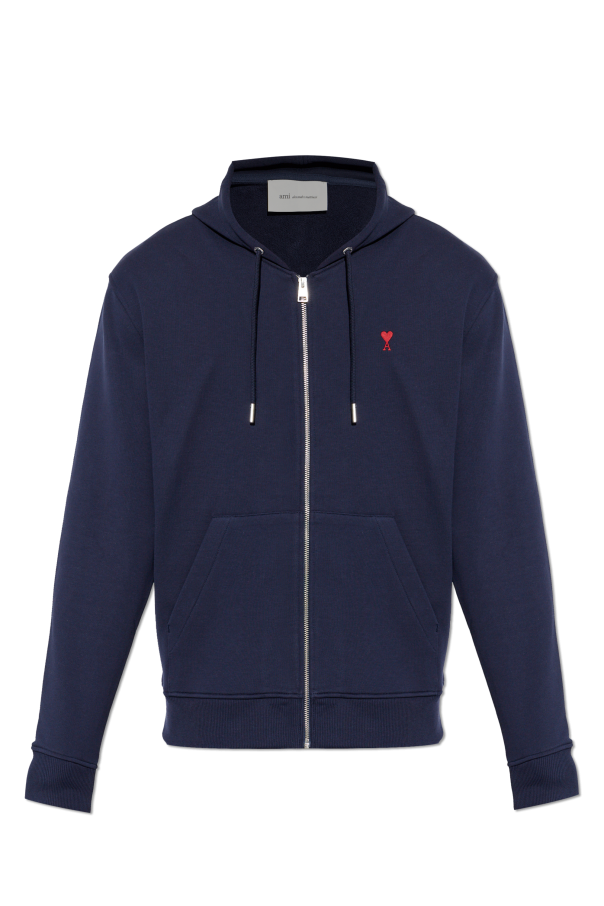 Ami Alexandre Mattiussi NAVY BLUE Sweatshirt with embroidered logo 1