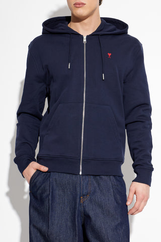 Ami Alexandre Mattiussi NAVY BLUE Sweatshirt with embroidered logo 3