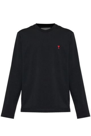 Ami Alexandre Mattiussi BLACK T-shirt with embroidered logo 1