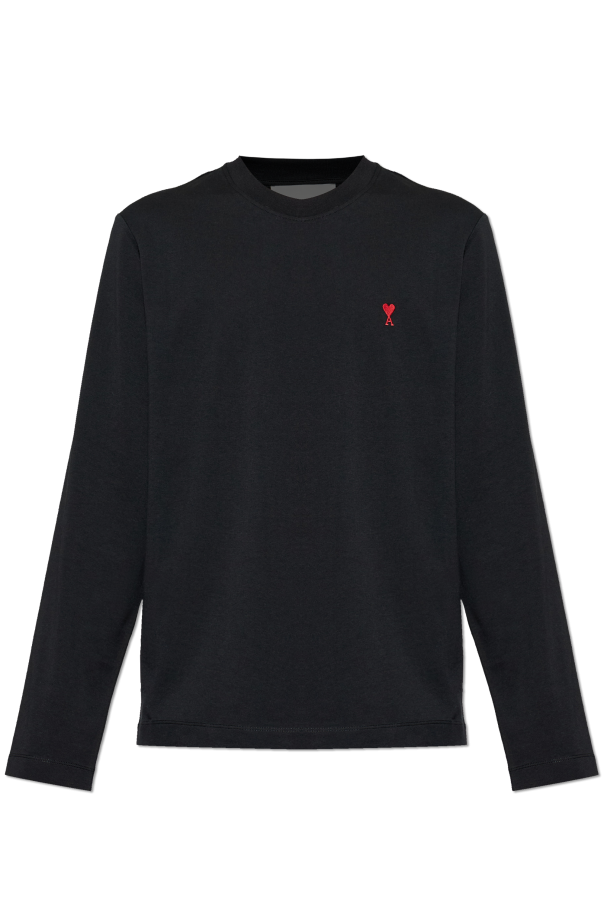 Ami Alexandre Mattiussi BLACK T-shirt with embroidered logo 1