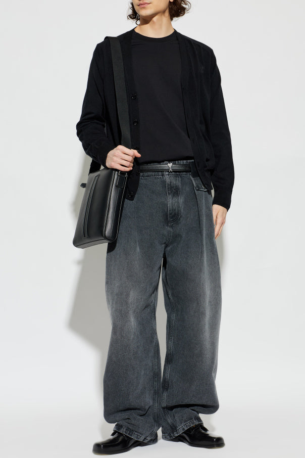 Ami Alexandre Mattiussi BLACK T-shirt with embroidered logo 2