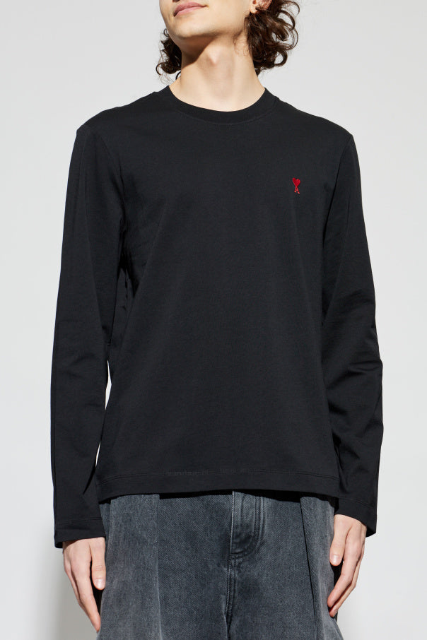Ami Alexandre Mattiussi BLACK T-shirt with embroidered logo 3