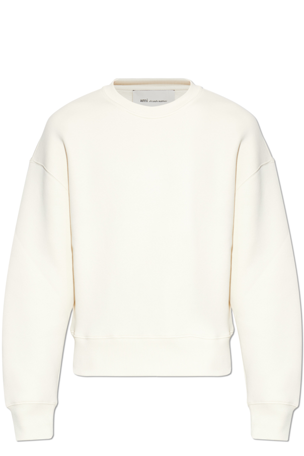 Ami Alexandre Mattiussi cream Sweatshirt with logo 1