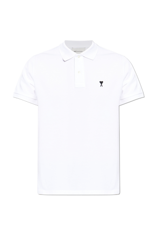 Ami Alexandre Mattiussi WHITE Polo with embroidered logo 1