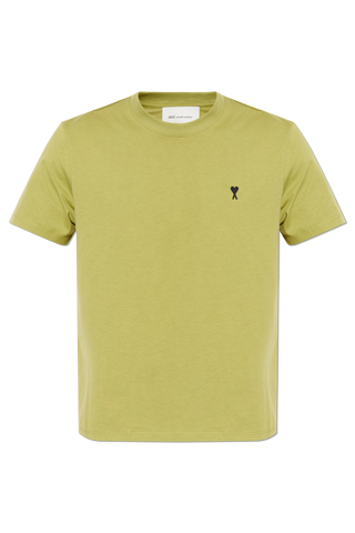 Ami Alexandre Mattiussi GREEN T-shirt with embroidered logo 1