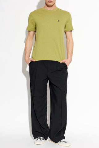 Ami Alexandre Mattiussi GREEN T-shirt with embroidered logo 2