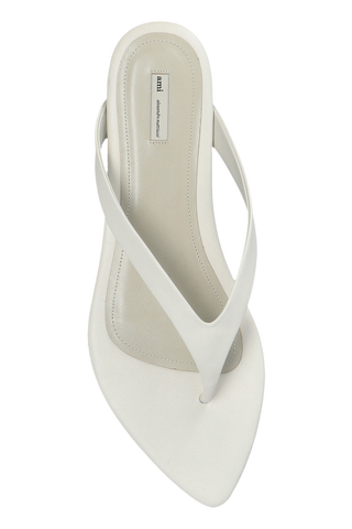 Ami Alexandre Mattiussi WHITE Leather slides 6