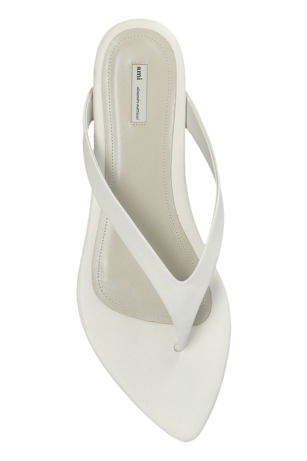 Ami Alexandre Mattiussi WHITE Leather slides 6