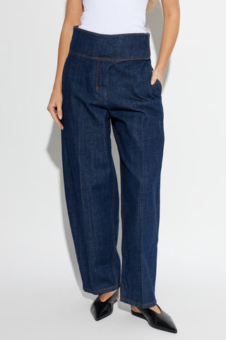 Ami Alexandre Mattiussi NAVY BLUE Wide-leg jeans 3