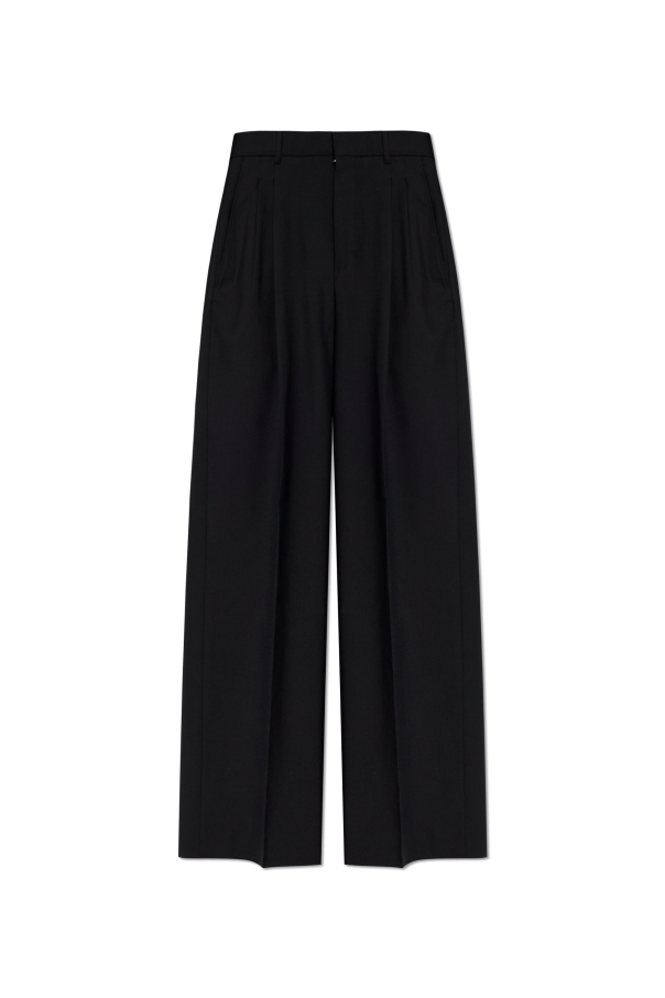Ami Alexandre Mattiussi BLACK Straight-leg wool trousers 1