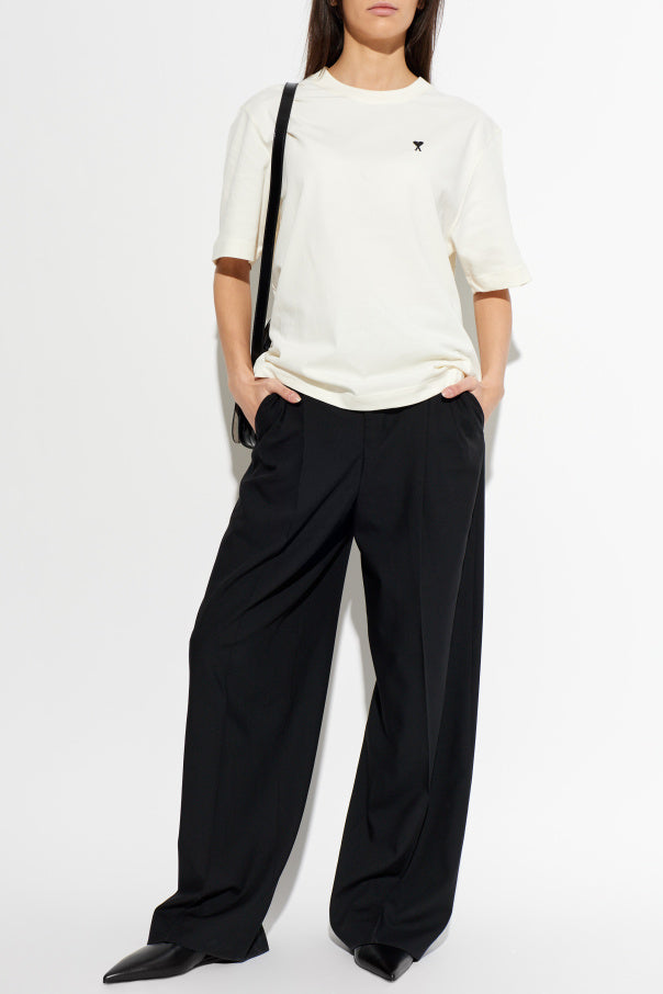 Ami Alexandre Mattiussi BLACK Straight-leg wool trousers 2