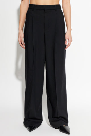 Ami Alexandre Mattiussi BLACK Straight-leg wool trousers 3