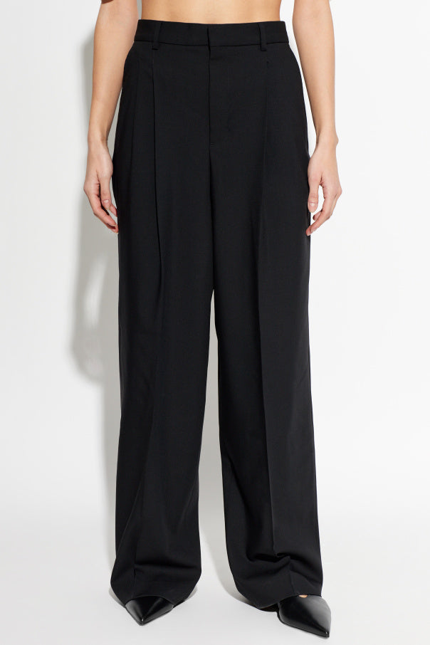 Ami Alexandre Mattiussi BLACK Straight-leg wool trousers 3