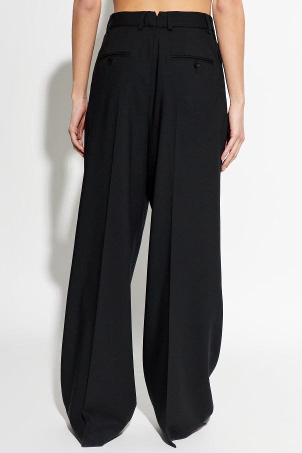 Ami Alexandre Mattiussi BLACK Straight-leg wool trousers 4