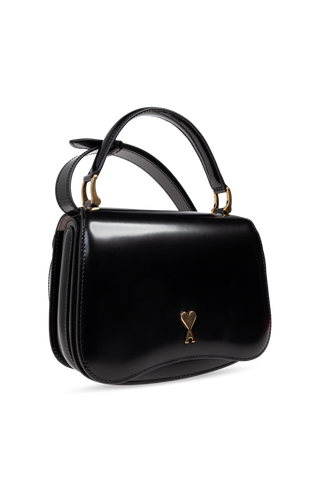 Ami Alexandre Mattiussi BLACK Leather handbag with logo 5