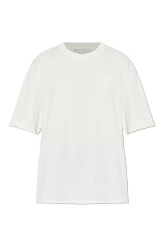 Ami Alexandre Mattiussi cream T-shirt with logo 1